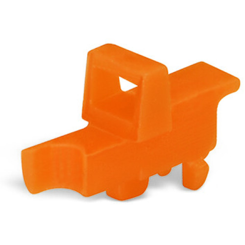 Lock-out, prevents reclosing of slide link, Snap-in type, orange