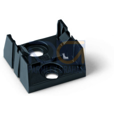 Mounting plate, 4-pole, for distribution connectors, black