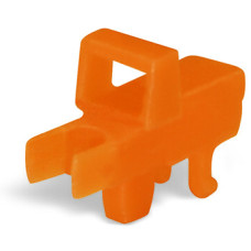 Lock-out, prevents reclosing of slide link, Snap-in type, orange