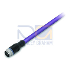CANopen/DeviceNet cable, M12A socket,  straight, 5-pole, violet