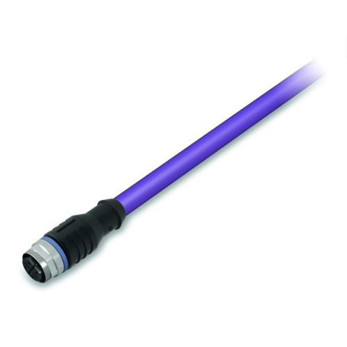 CANopen/DeviceNet cable, M12A socket,  straight, 5-pole, violet