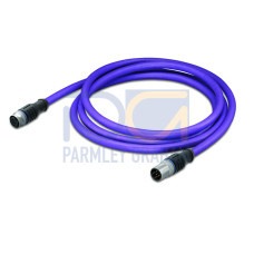 CANopen/DeviceNet cable, M12A socket,  straight, M12A plug,  straight, violet