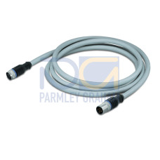 Power cable, M12A socket,  straight, M12A plug,  straight