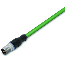Ethernet/Profinet Cable, Straight, 5M Fitted On One End Green