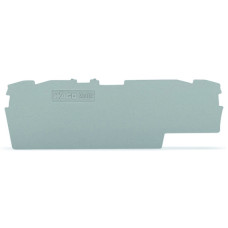 End and intermediate plate, 1 mm thick, gray