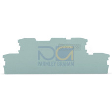 End and intermediate plate, 1 mm thick, gray