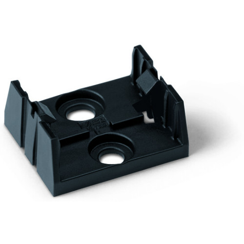 Mounting plate, 5-pole, for distribution connectors, black