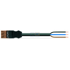 pre-assembled connecting cable, Eca, Plug/open-ended, brown