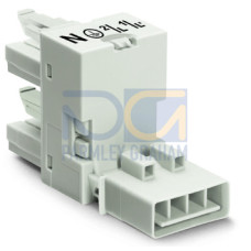 h-distribution connector, 4-pole, Cod. A, white