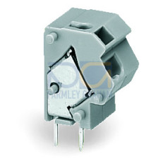 Stackable 2-conductor PCB terminal block, 0.75 mm&sup2;, Pin spacing 10/10.16 mm, light green