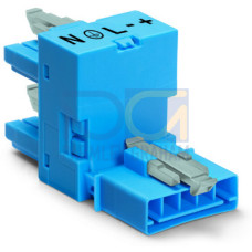 h-distribution connector, 5-pole, Cod. I, blue