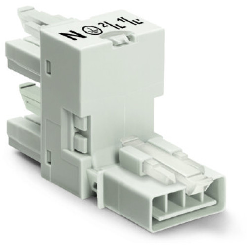 h-distribution connector, 4-pole, Cod. A, white