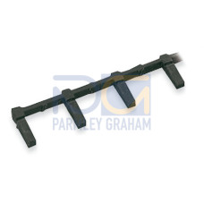 Lockout cap, 12-pole, separable, for sockets, black