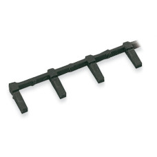 Lockout cap, 12-pole, separable, for sockets, Plastic, black