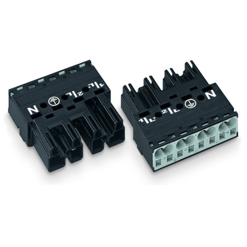 Plug, 4-pole, Cod. A, black