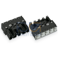 Plug, 5-pole, Cod. A, black