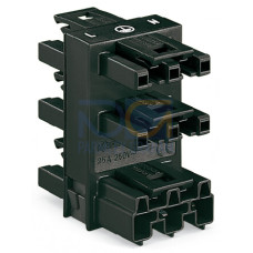 5-way distribution connector, 3-pole, Cod. A, black