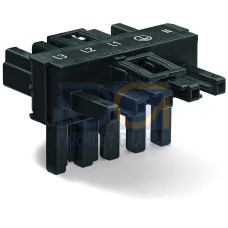 T-distribution connector, 5-pole, Cod. A, black