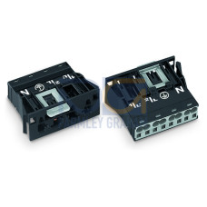 Snap-in plug, 4-pole, Cod. A, black