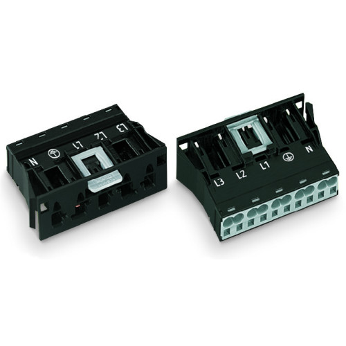 Snap-in plug, 5-pole, Cod. A, black