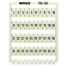 WMB Multiple Marking System, Horizontal Marking 1 ... 50 (2X) White