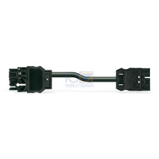 pre-assembled interconnecting cable, Eca, Distribution connector with phase selection/plug, black