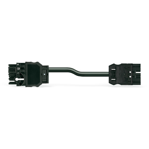 pre-assembled interconnecting cable, Eca, Distribution connector with phase selection/plug, black