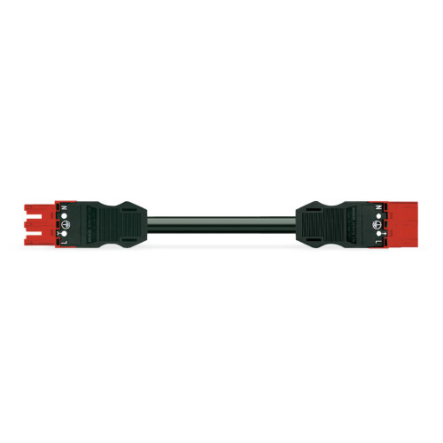 pre-assembled interconnecting cable, Eca, Socket/plug, red
