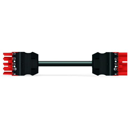 pre-assembled interconnecting cable, Eca, Socket/plug, red