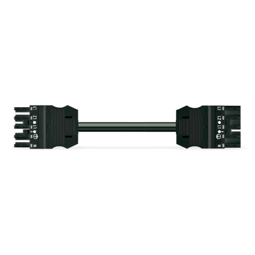 pre-assembled interconnecting cable, Eca, Socket/plug, black