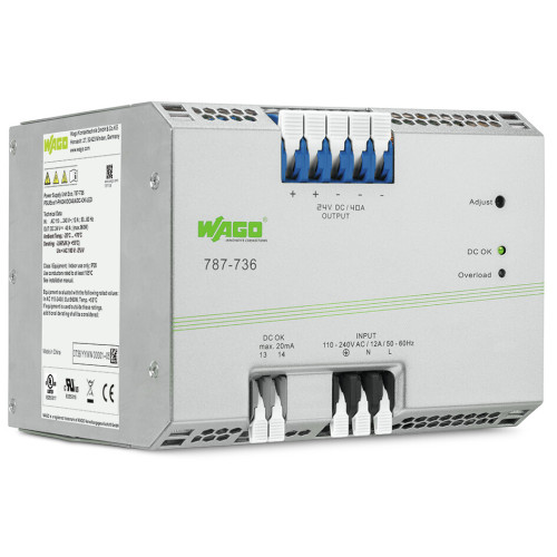 Switched-mode power supply, Eco, 1-phase, 24 VDC output voltage, 40 A output current, DC OK contact,