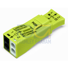 Luminaire disconnect connector, 2-pole, yellow