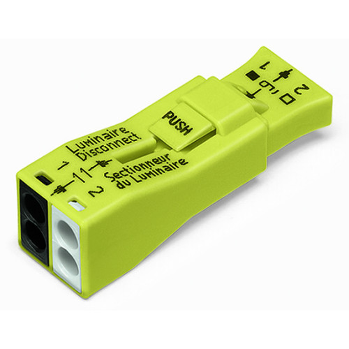 Luminaire disconnect connector, 2-pole, yellow