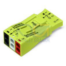 Luminaire disconnect connector, 3-pole, yellow