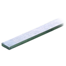 Busbar, tin-plated, 30 mm long, Cu 10 mm x 3 mm, silver-colored