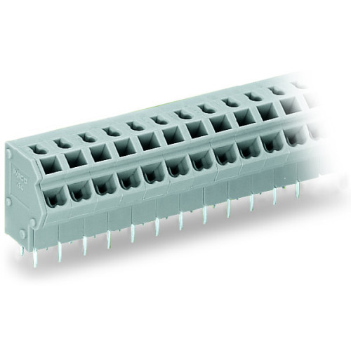 2-conductor PCB terminal block, 0.75 mm&sup2;, Pin spacing 5/5.08 mm, gray