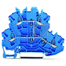 Double-deck terminal block, 4-conductor through terminal block, N, blue