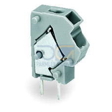 Stackable 2-conductor PCB terminal block, 0.75 mm&sup2;, Pin spacing 5/5.08 mm, gray