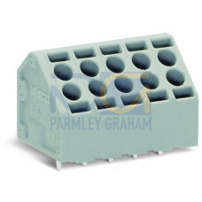 2-conductor PCB terminal block, 1.5 mm&sup2;, Pin spacing 5 mm, gray