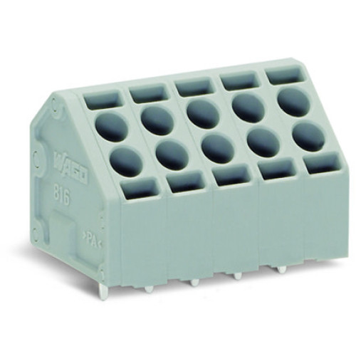 2-conductor PCB terminal block, 1.5 mm&sup2;, Pin spacing 5 mm, gray