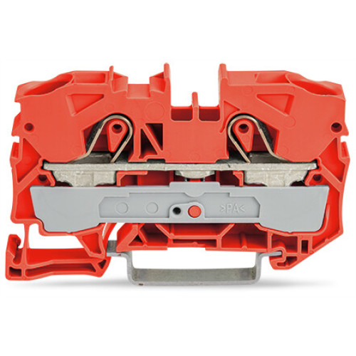 2-conductor through terminal block, 10 mm&sup2;, suitable for Ex e II applications, orange