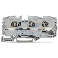 3-conductor through terminal block, 10 mm&sup2;, suitable for Ex e II applications, black