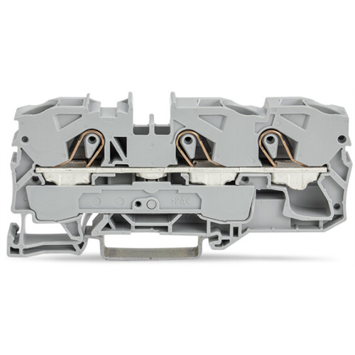 3-conductor through terminal block, 10 mm&sup2;, suitable for Ex e II applications, black