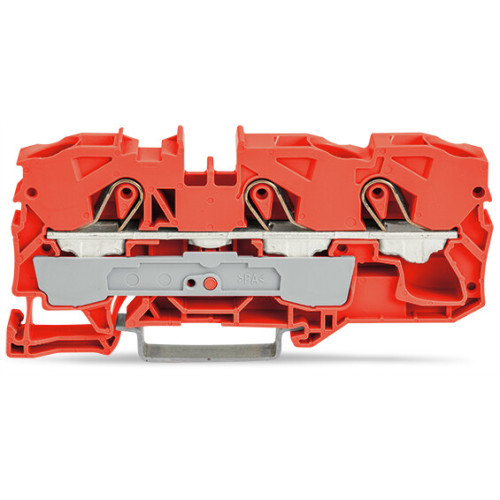 3-conductor through terminal block, 10 mm&sup2;, suitable for Ex e II applications, orange