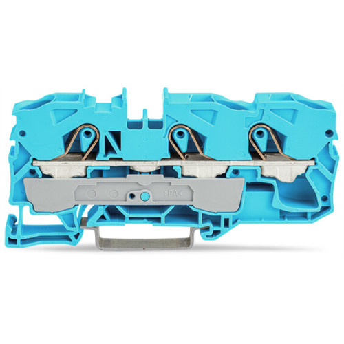 3-conductor through terminal block, 10 mm&sup2;, for Ex e II and Ex i applications, blue