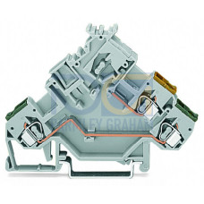3-conductor actuator supply terminal block, with colored conductor entries, 2.5 mm&sup2;, gray