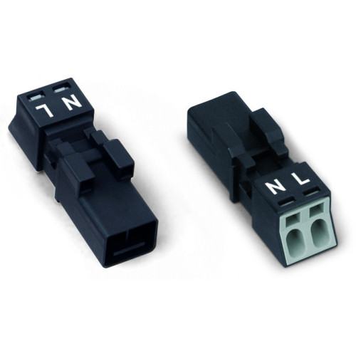 Plug, 2-pole, Cod. A, black