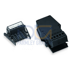 Socket, with strain relief housing, 5-pole, black