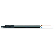 pre-assembled connecting cable, Eca, Plug/open-ended, black