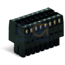 1-conductor female connector, 2-row, CAGE CLAMP&reg;, 1.5 mm&sup2;, black